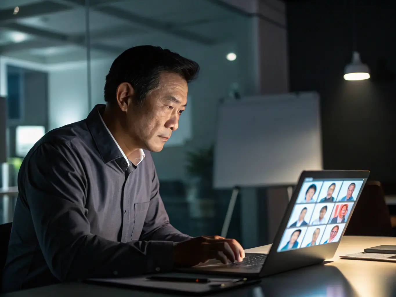 A recruiter reviewing resumes on a computer screen with candidate profiles displayed, highlighting the process of sourcing and qualifying candidates for various positions.